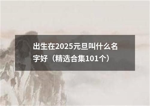 出生在2025元旦叫什么名字好（精选合集101个）