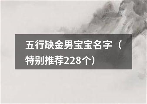 五行缺金男宝宝名字（特别推荐228个）