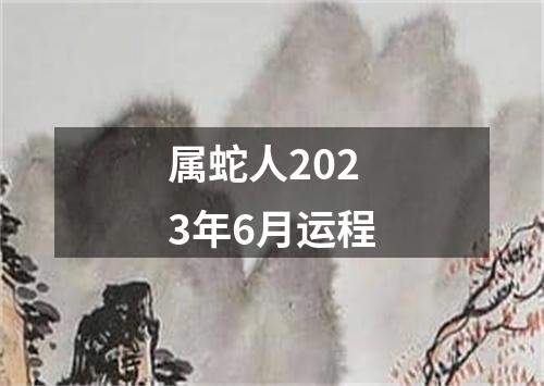 属蛇人2023年6月运程
