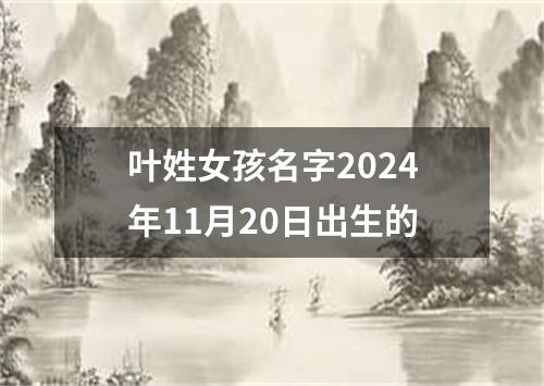 叶姓女孩名字2024年11月20日出生的