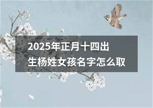 2025年正月十四出生杨姓女孩名字怎么取