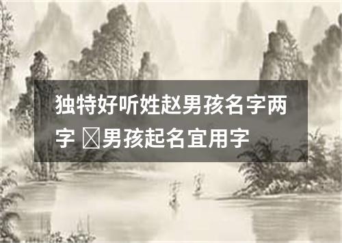 独特好听姓赵男孩名字两字 ​男孩起名宜用字