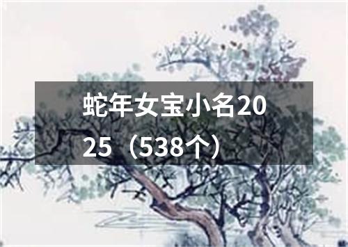 蛇年女宝小名2025（538个）
