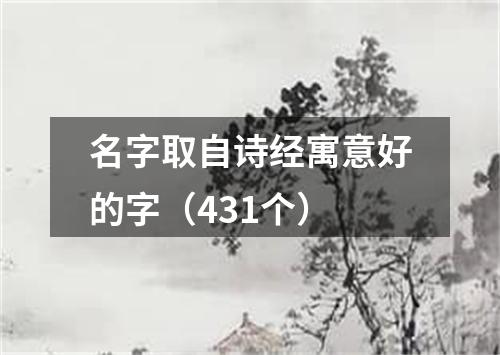 名字取自诗经寓意好的字（431个）