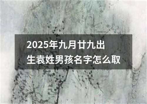 2025年九月廿九出生袁姓男孩名字怎么取