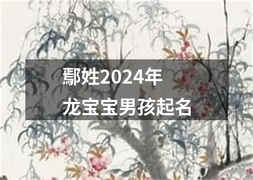 鄢姓2024年龙宝宝男孩起名