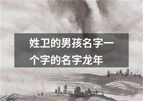 姓卫的男孩名字一个字的名字龙年