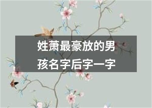 姓萧最豪放的男孩名字后字一字