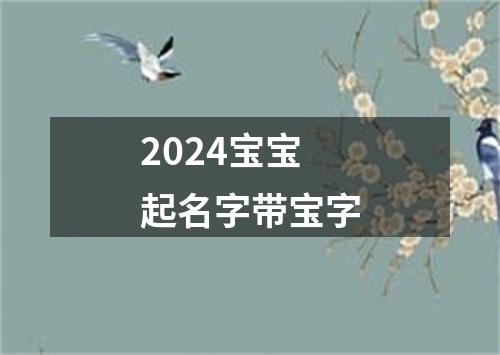 2024宝宝起名字带宝字