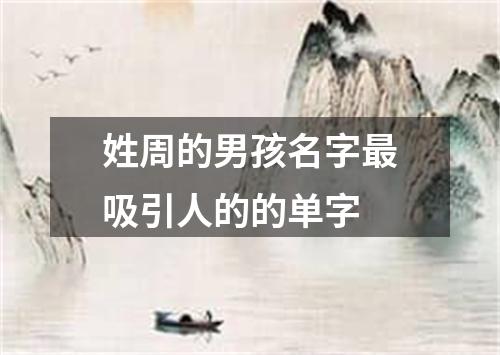 姓周的男孩名字最吸引人的的单字