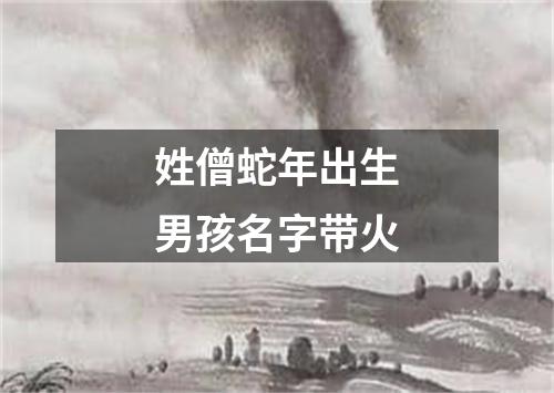 姓僧蛇年出生男孩名字带火