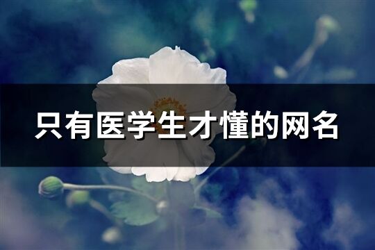 只有医学生才懂的网名(优选82个) 只有医学生才懂的网名(优选82个)